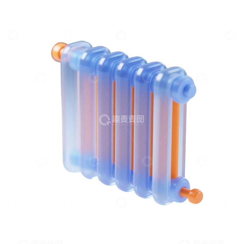 高清大图下载【趣麦麦图】暖气片三维立体磨砂图标