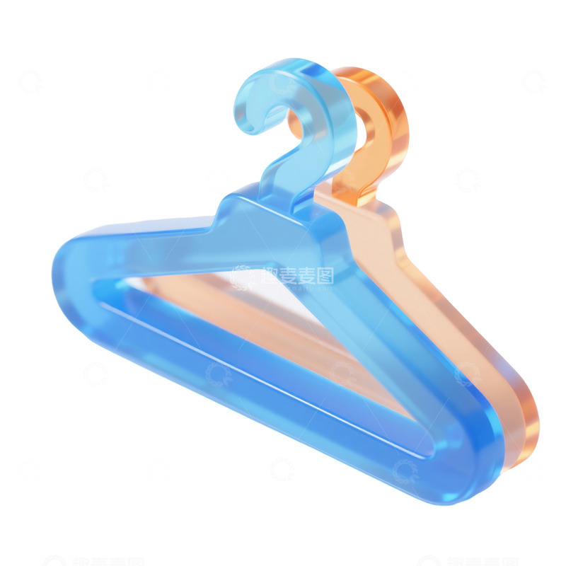 高清大图下载【趣麦麦图】衣架三维立体磨砂图标