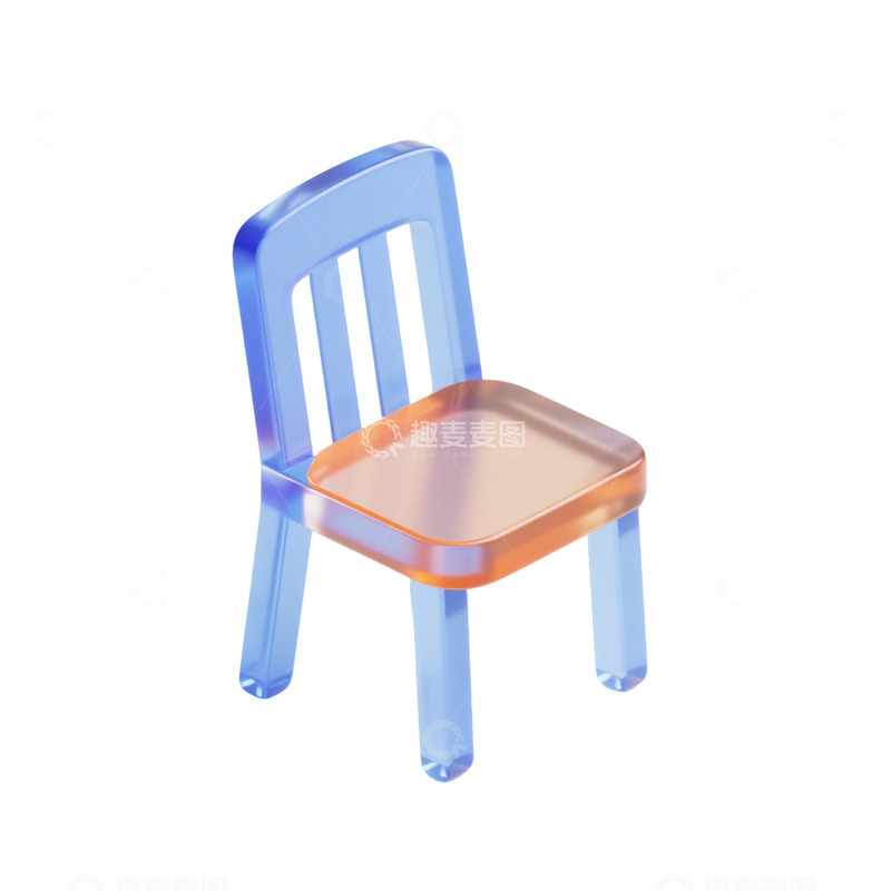 高清大图下载【趣麦麦图】椅子三维立体磨砂图标