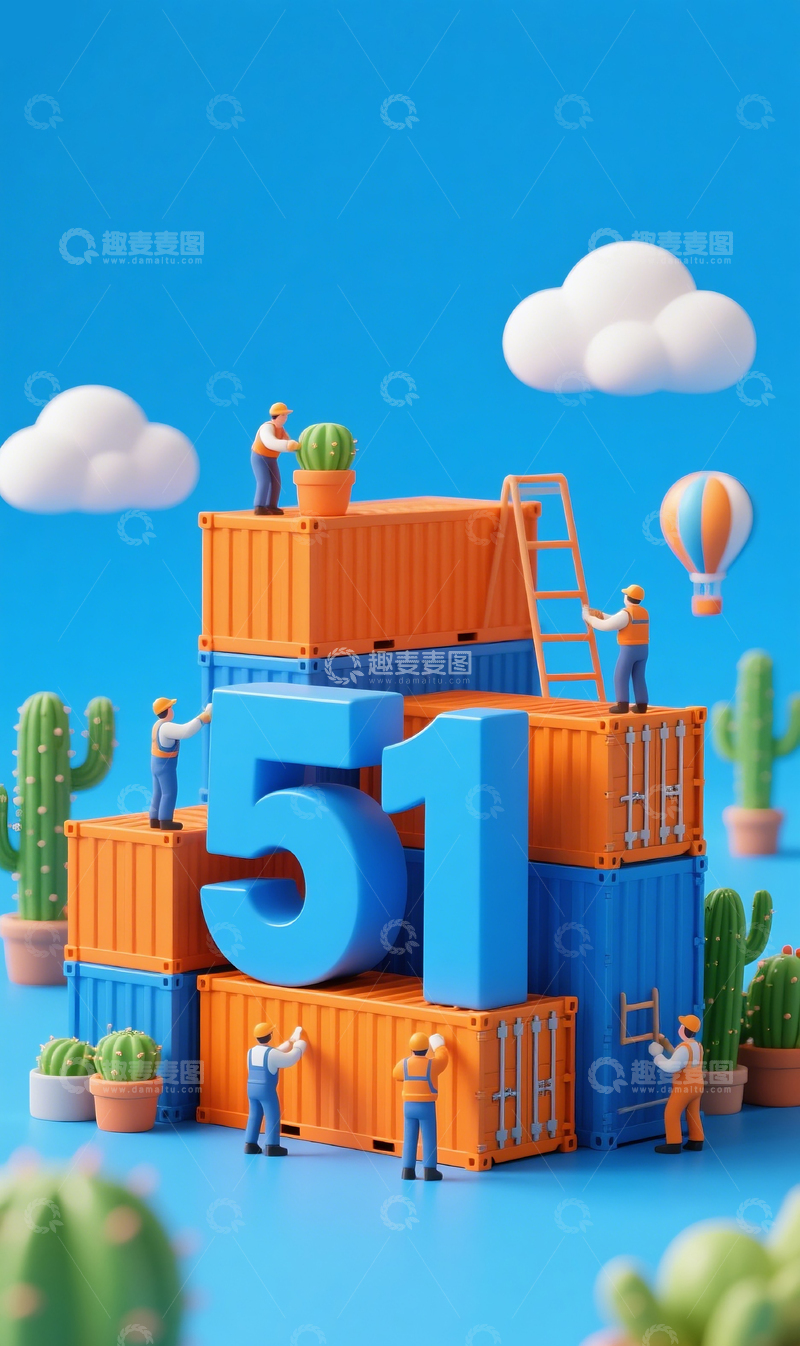 高清大图下载【趣麦麦图】51劳动节海报10