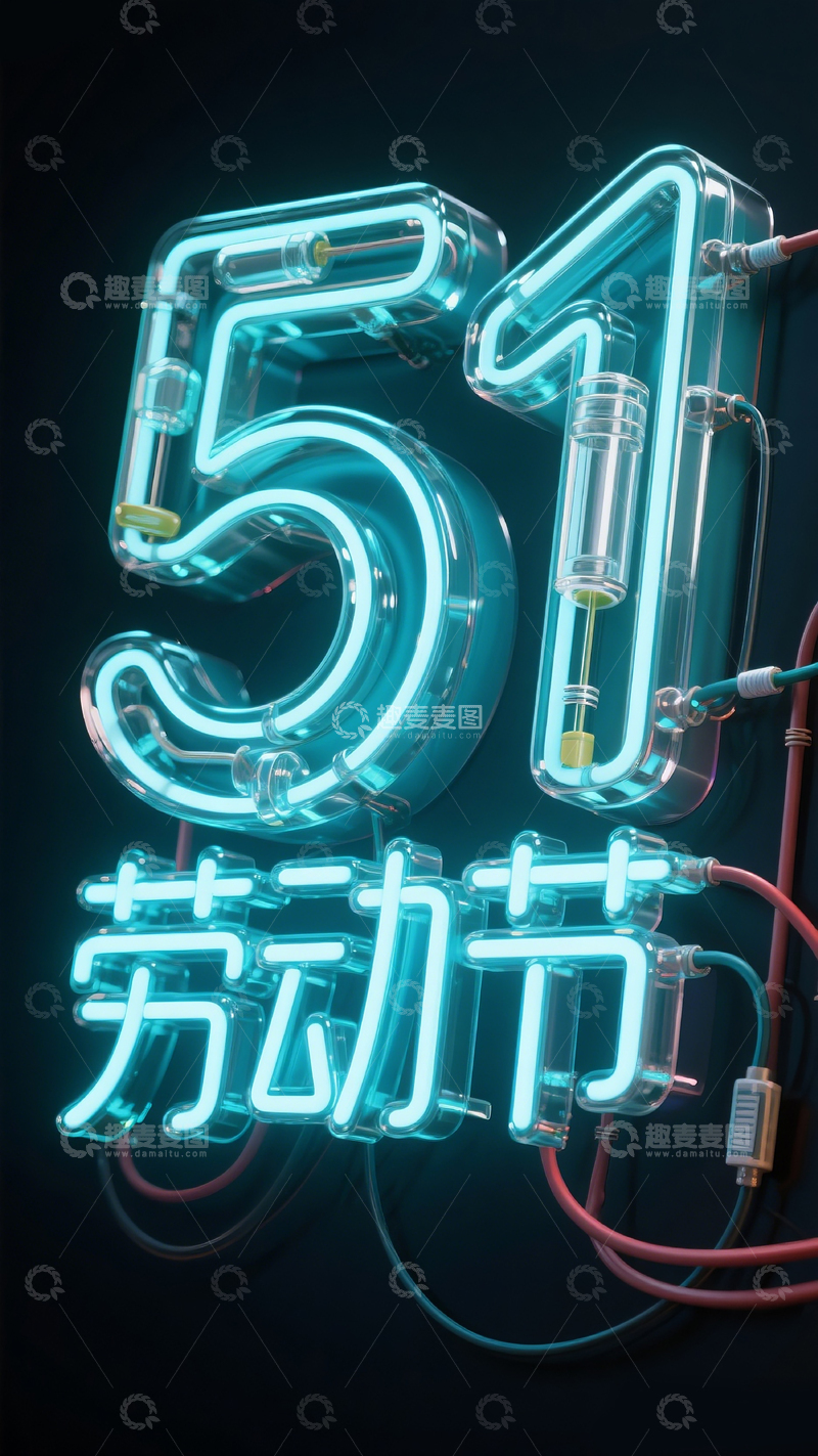 高清大图下载【趣麦麦图】51劳动节字体3