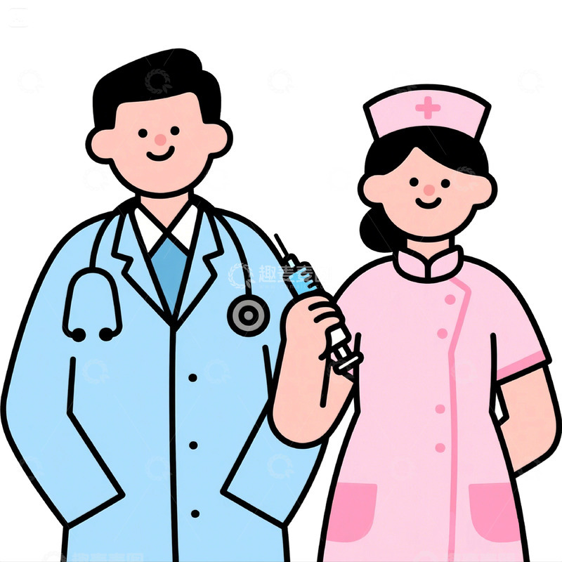 高清大图下载【趣麦麦图】-五一劳动节医生护士人物插画