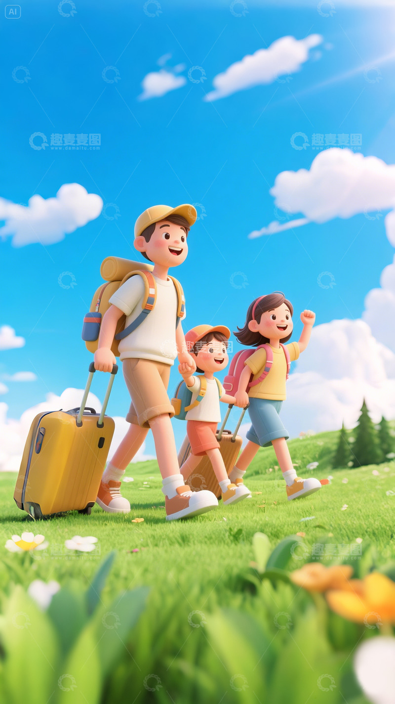 一家人五一出游