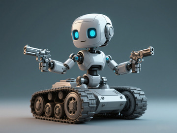 拿枪未来机器人