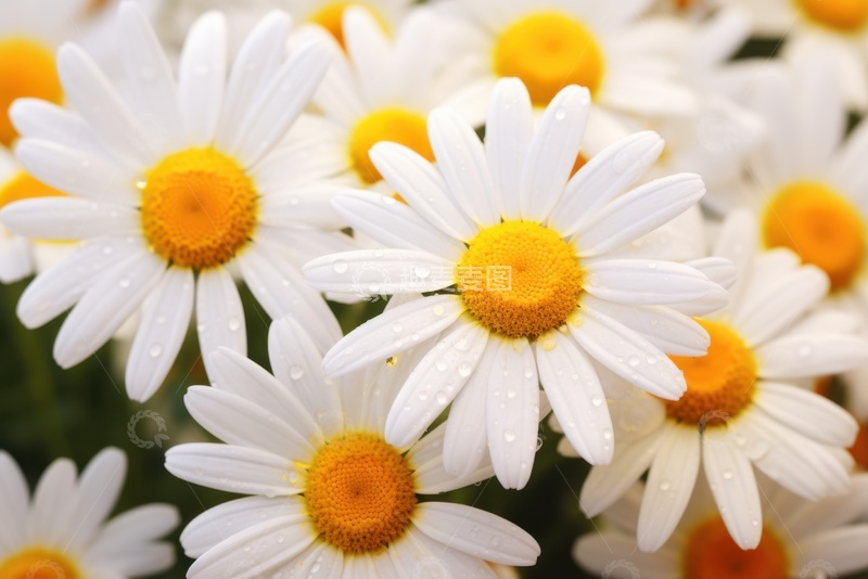 高清大图下载【趣麦麦图】盛开的白色雏菊