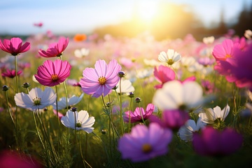 野外花丛自然美景