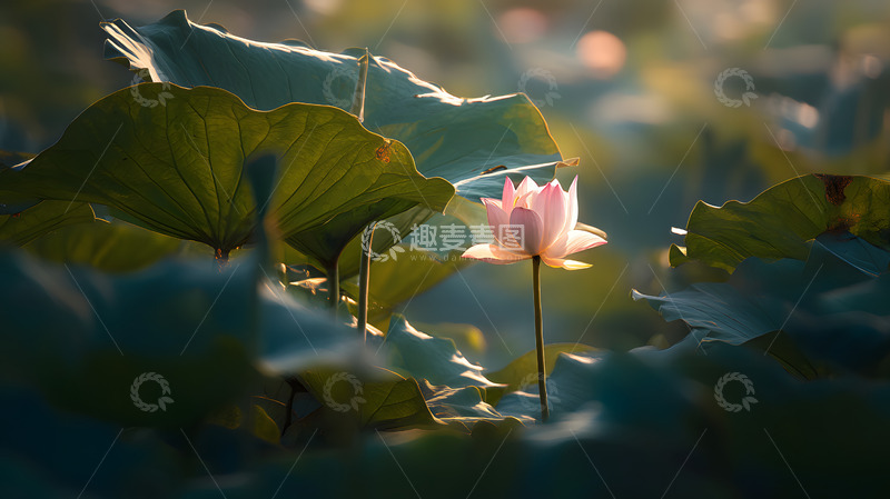 高清大图下载【趣麦麦图】一朵绽放的荷花9