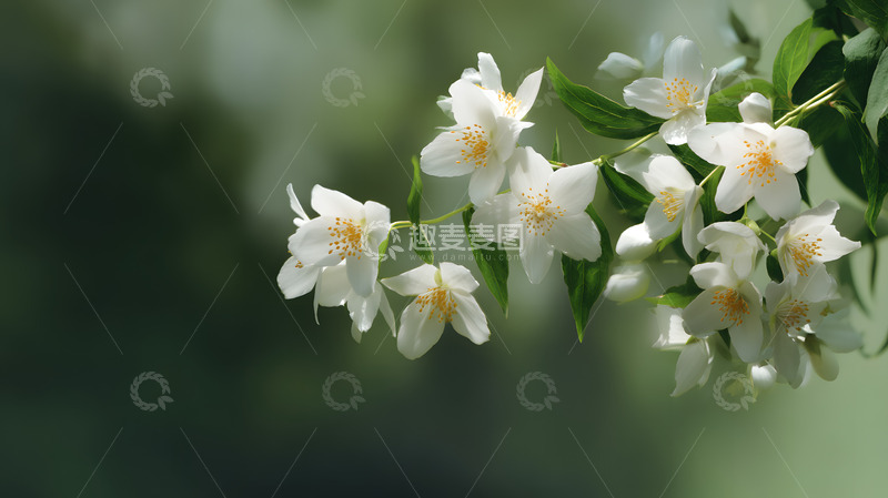 高清大图下载【趣麦麦图】唯美茉莉花背景8