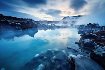 温泉水池自然美景