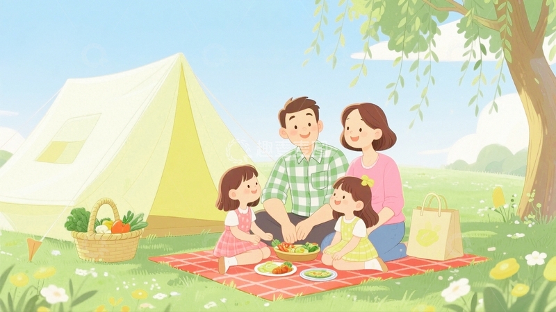 高清大图下载【趣麦麦图】春游踏青假期旅行4