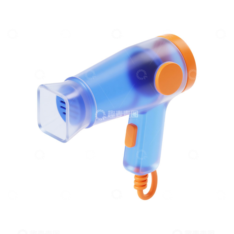 高清大图下载【趣麦麦图】吹风筒三维立体图标