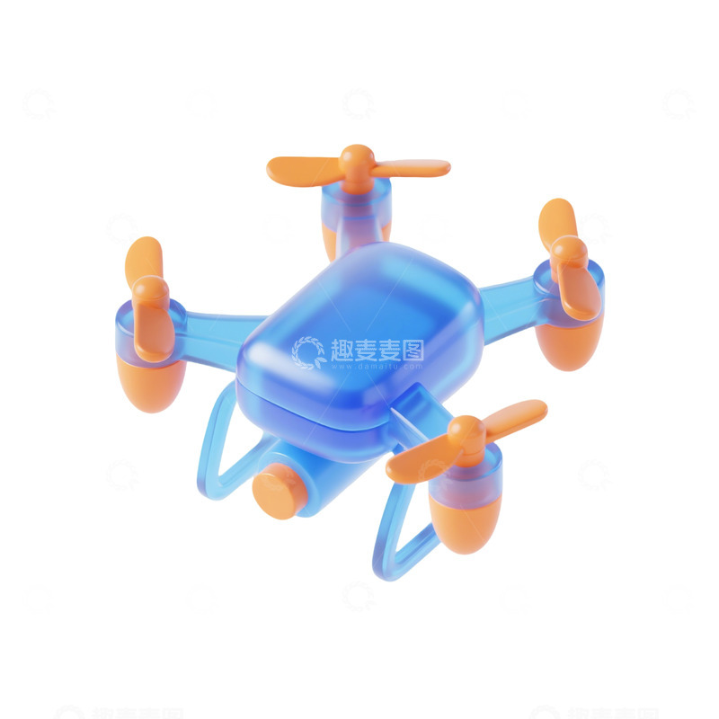 高清大图下载【趣麦麦图】无人机三维立体图标
