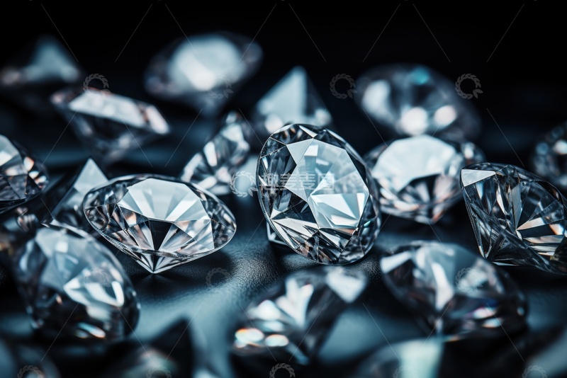 高清大图下载【趣麦麦图】放在桌面上的一堆钻石