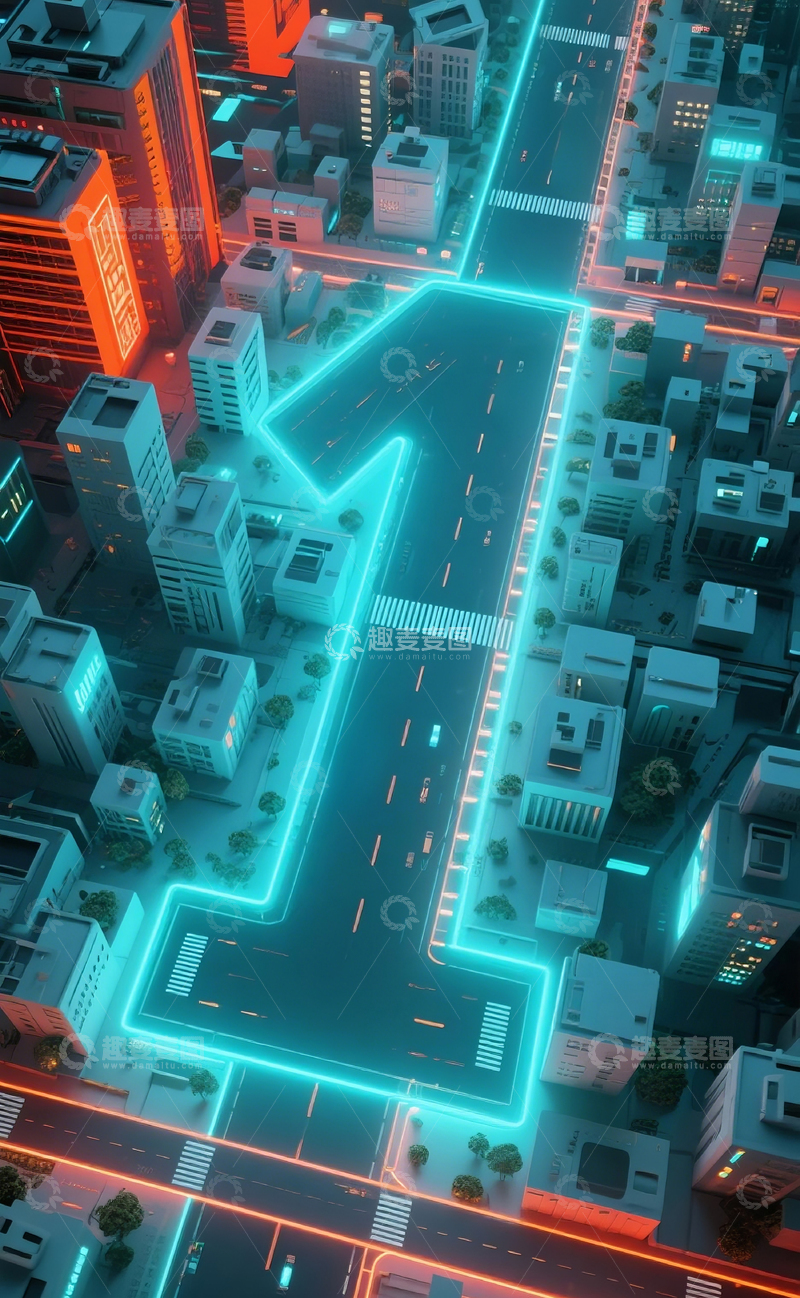 高清大图下载【趣麦麦图】发光数字