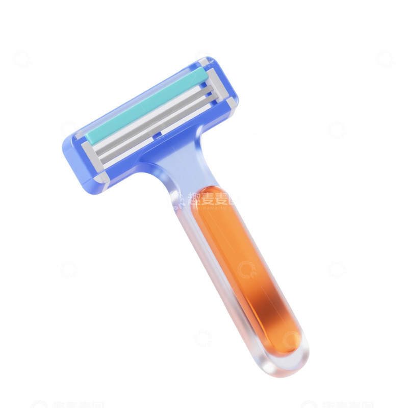 高清大图下载【趣麦麦图】剃须刀三维立体磨砂图标