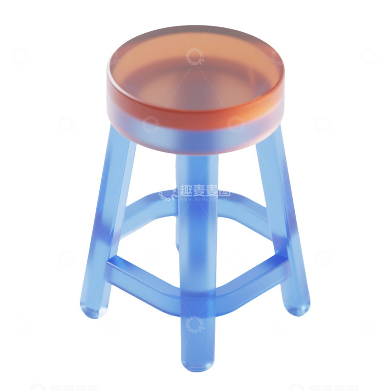 高清大图下载【趣麦麦图】椅子三维立体磨砂图标1