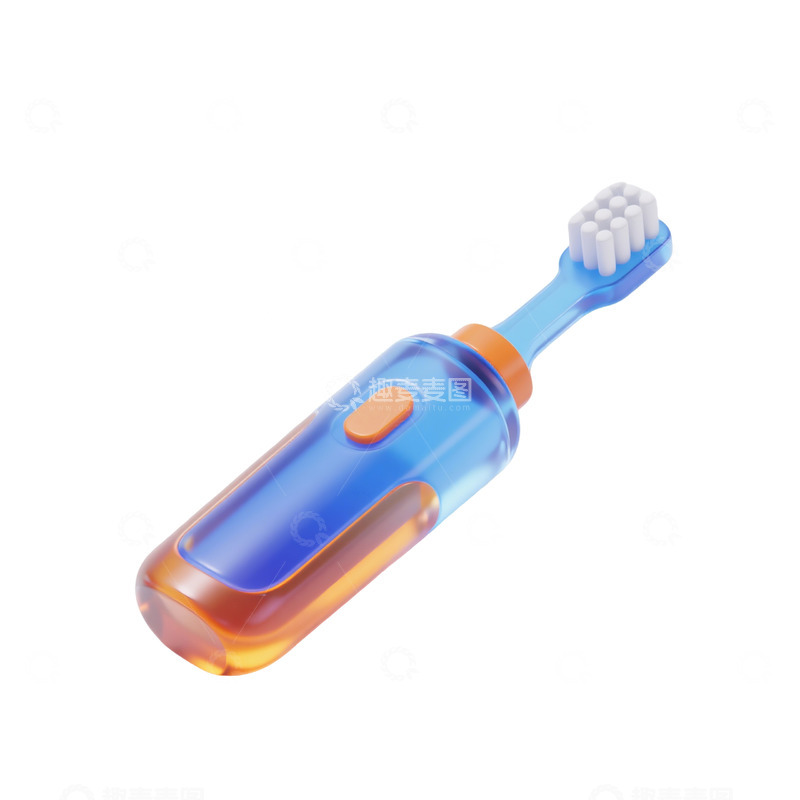 高清大图下载【趣麦麦图】电动牙刷三维立体磨砂图标