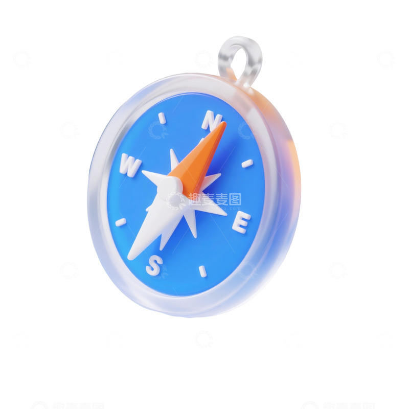 高清大图下载【趣麦麦图】指南针三维立体磨砂图标