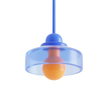 吊灯三维立体磨砂图标