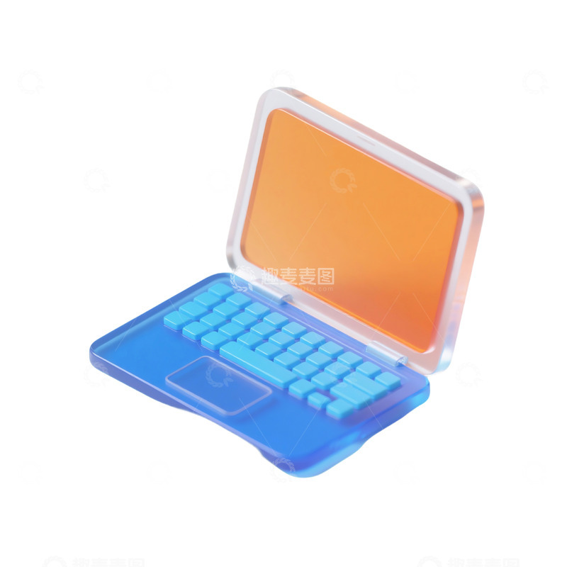 高清大图下载【趣麦麦图】电脑三维立体磨砂图标1