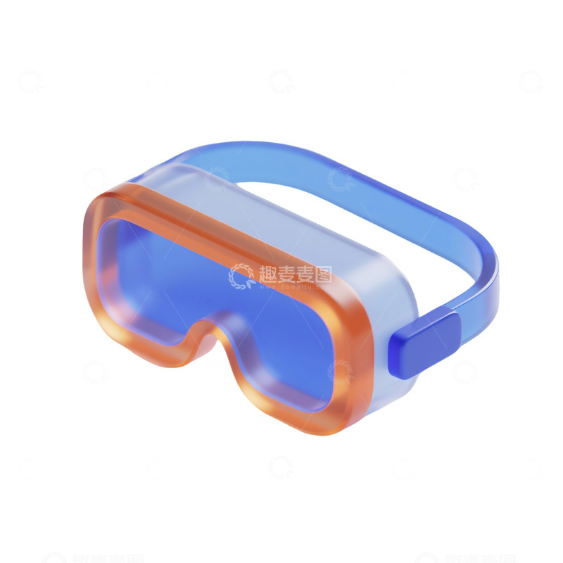 高清大图下载【趣麦麦图】护目镜三维立体磨砂图标