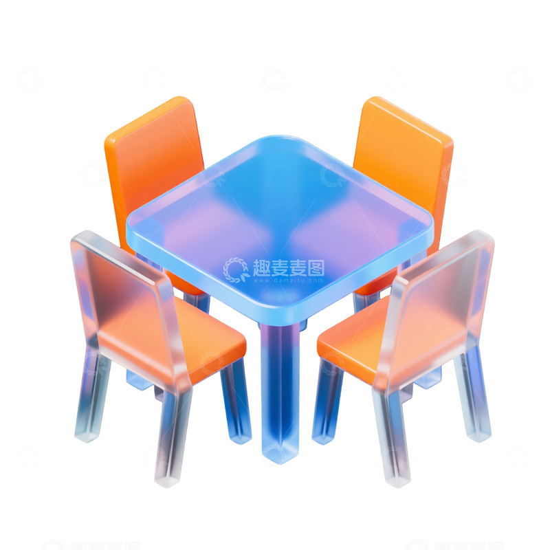 高清大图下载【趣麦麦图】餐桌三维立体磨砂图标