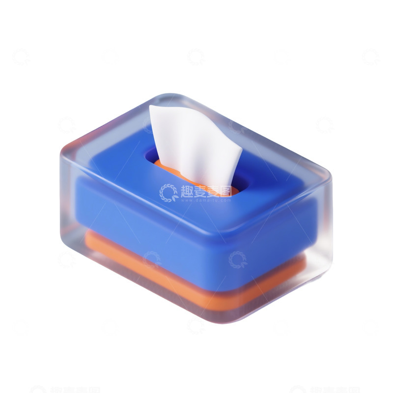 高清大图下载【趣麦麦图】纸抽三维立体磨砂图标