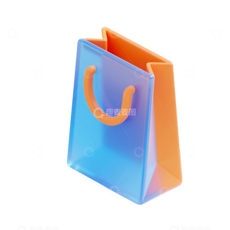 高清大图下载【趣麦麦图】-纸袋三维立体磨砂图标
