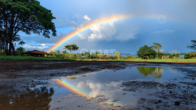 高清大图下载【趣麦麦图】雨天后的彩虹1