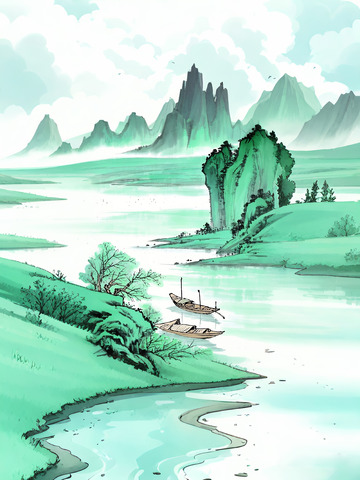 水墨美术绘画1