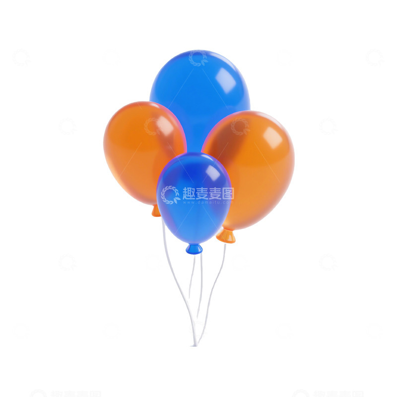 高清大图下载【趣麦麦图】气球三维立体磨砂图标