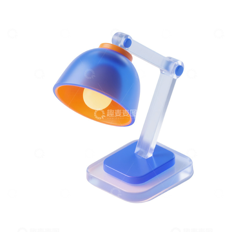 高清大图下载【趣麦麦图】台灯三维立体磨砂图标