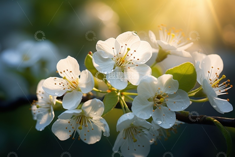 高清大图下载【趣麦麦图】盛开的梨花花朵2