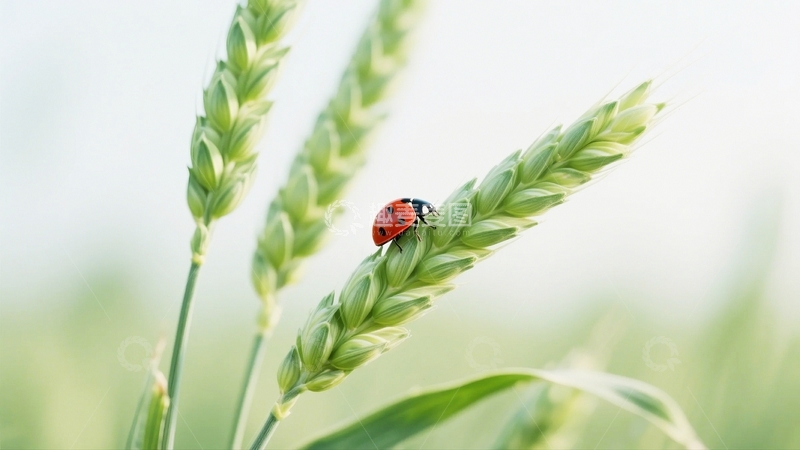 高清大图下载【趣麦麦图】惊蛰谷雨背景1