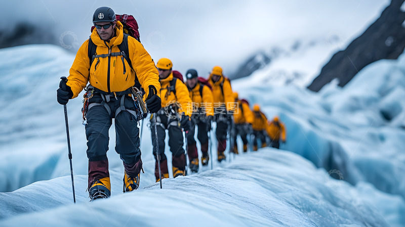 高清大图下载【趣麦麦图】极地科学研究探险队