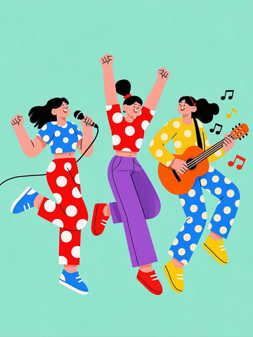 扁平人物活力四射的女性呈跳跃姿态1