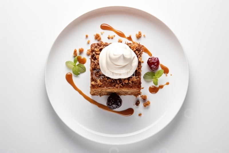 高清大图下载【趣麦麦图】一盘奶油小蛋糕