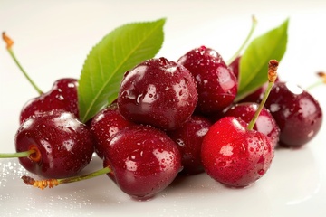 新鲜的一堆车厘子