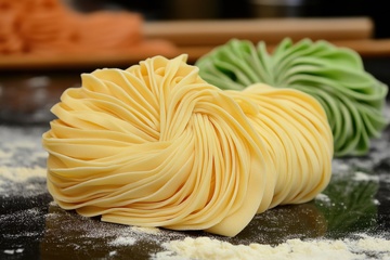 卷起来的鲜面条