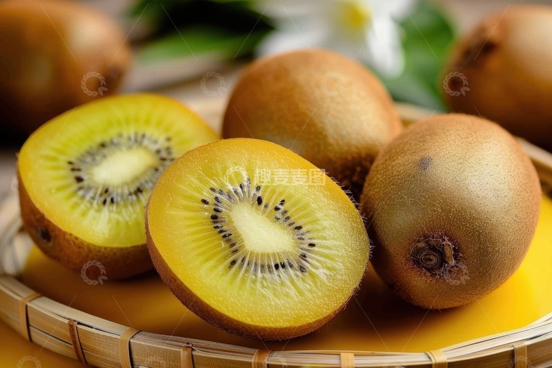 高清大图下载【趣麦麦图】一堆黄心猕猴桃