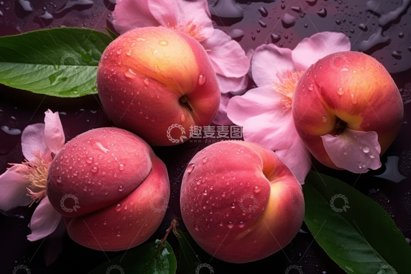 高清大图下载【趣麦麦图】一堆新鲜的桃子