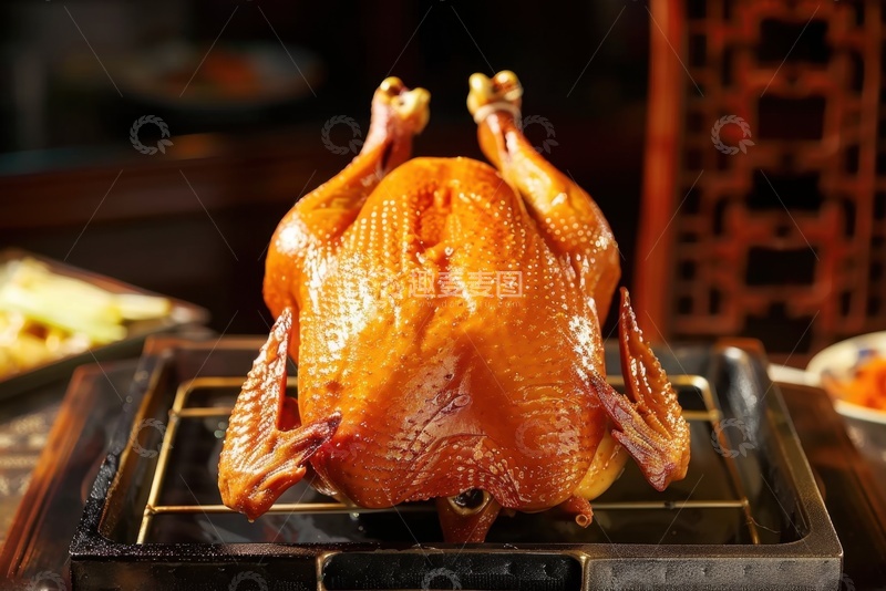高清大图下载【趣麦麦图】美味的一只烤鸡