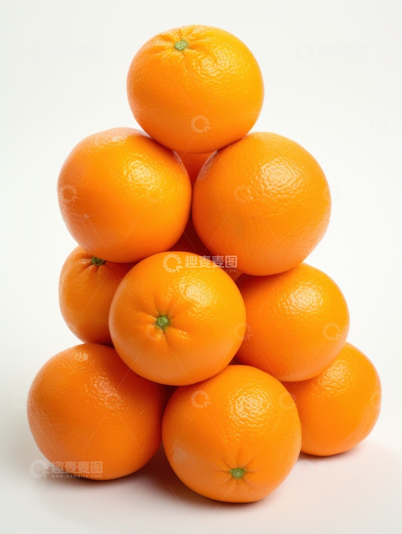 高清大图下载【趣麦麦图】一摞新鲜的橙子