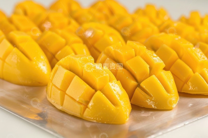 高清大图下载【趣麦麦图】放在桌面上的新鲜芒果