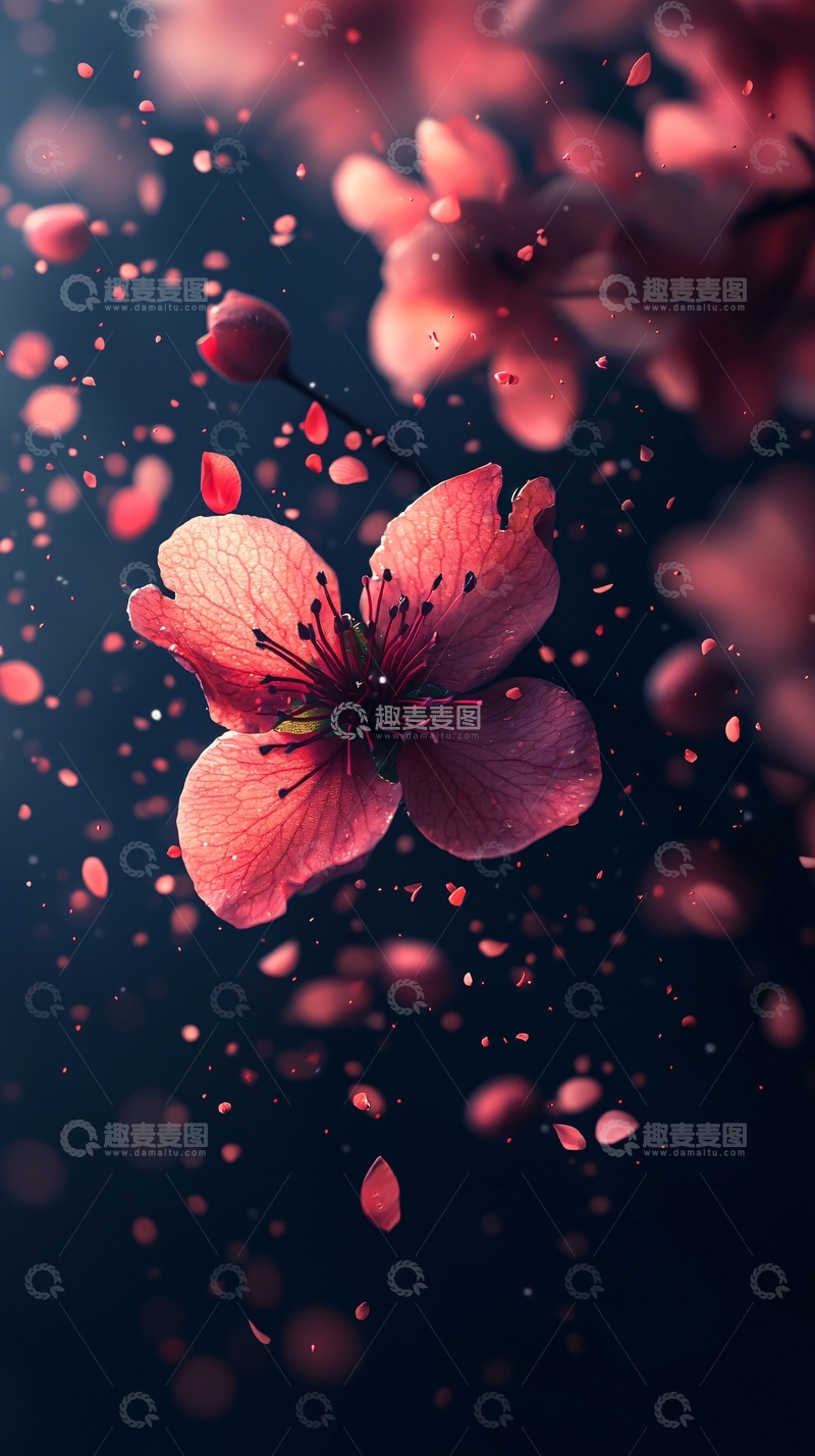 高清大图下载【趣麦麦图】粉色花朵特写