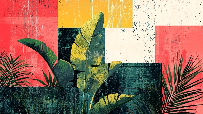 高清大图下载【趣麦麦图】抽象植物背景