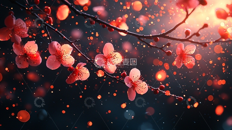 高清大图下载【趣麦麦图】粉色花朵特写