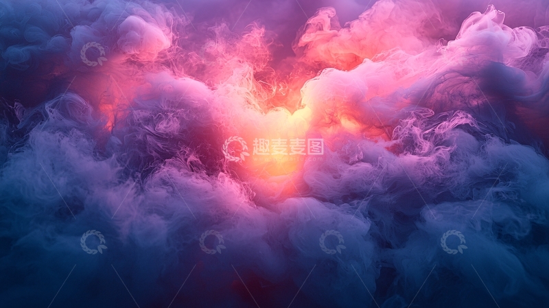 高清大图下载【趣麦麦图】粉紫色烟雾高清图片