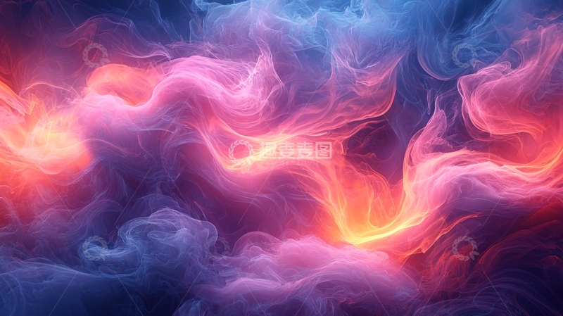 高清大图下载【趣麦麦图】色彩绚丽的抽象云彩