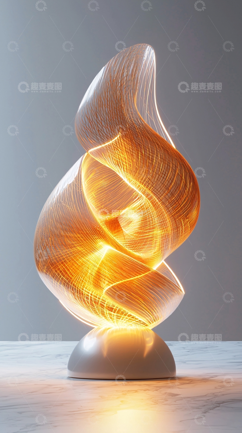 高清大图下载【趣麦麦图】抽象光线雕塑